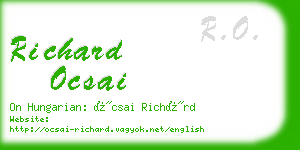 richard ocsai business card